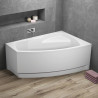 Relaksacyjna wanna narożna Polimat Frida 160x105 - biały design, komfort i funkcjonalność!
