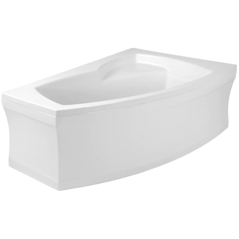 Relaksacyjna wanna narożna Polimat Frida 160x105 - biały design, komfort i funkcjonalność!