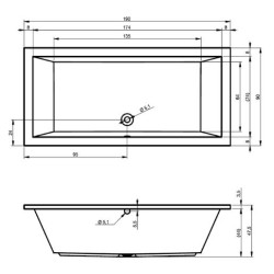 Elegancka Wanna Akrylowa Riho Lusso 190x90 - Biała Klasyka Twojej Łazienki