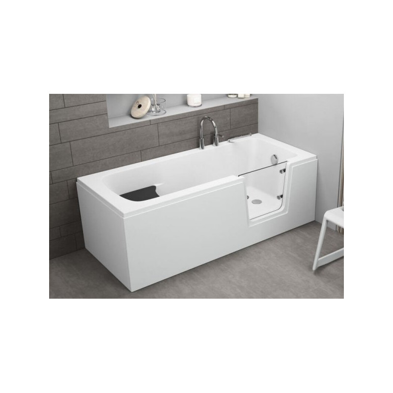 Avo Wanna Akrylowa z Drzwiami dla Seniorów i Osób z Niepełnosprawnością 140x70cm Polimat