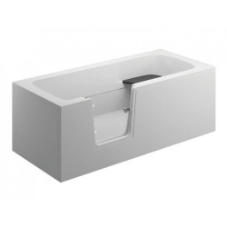 Ergonomiczna wanna z drzwiczkami Vovo 140x70 cm dla seniorów i niepełnosprawnych - Polimat