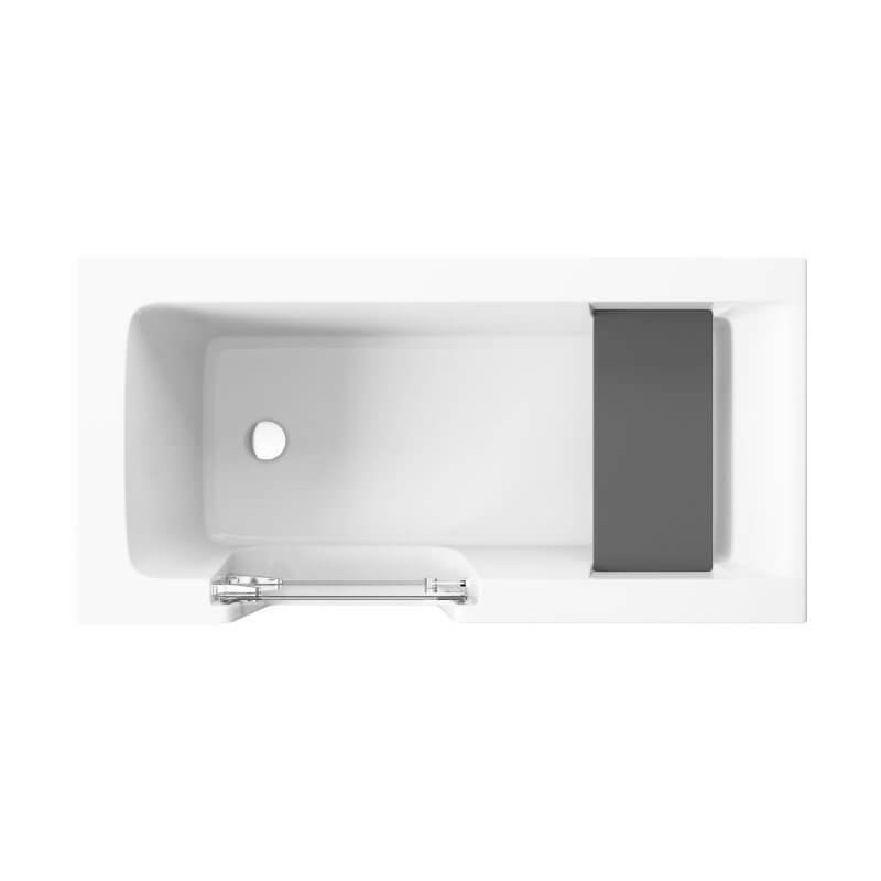Ergonomiczna wanna z drzwiczkami Vovo 140x70 cm dla seniorów i niepełnosprawnych - Polimat