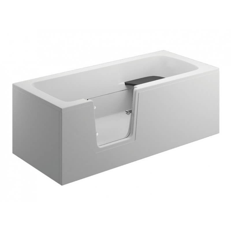 Elegancka wanna z drzwiami Vovo 180x80 cm dla seniorów i osób z niepełnosprawnościami