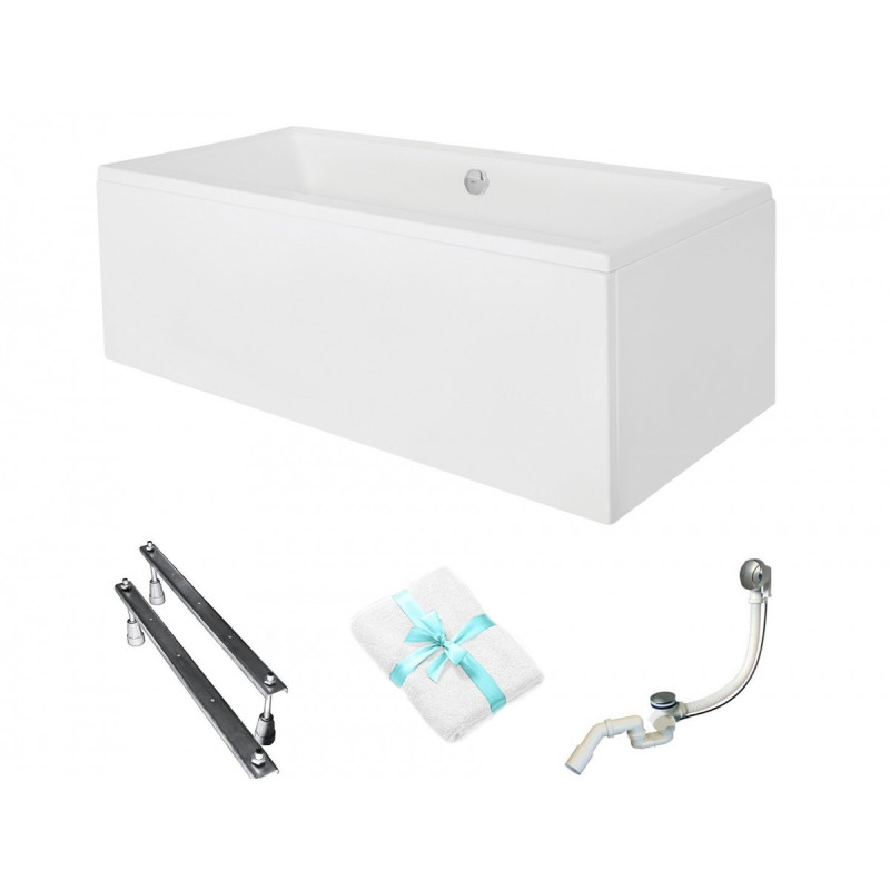 Elegance Plus - Wanna Prostokątna QUADRO 180 ze Stelażem