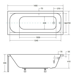 Wanna Prostokątna BONA 190 – Styl i Komfort w Twojej Łazience