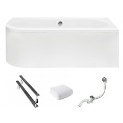 Elegancka Wonna AVITA 180 L - Asymetryczna Wanna z Stelażem w Zestawie!