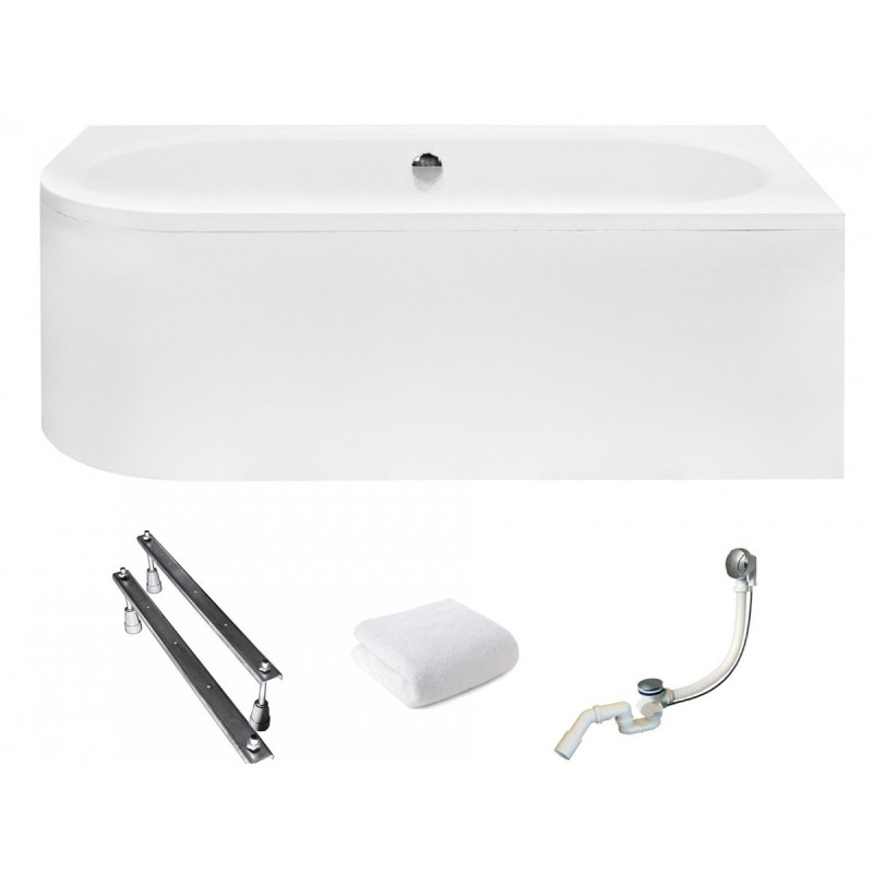 Elegancka Wanna AVITA 180 P z Asymetrią i Stelażem Typu W