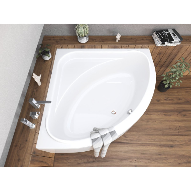 Luksusowa wanna narożna 140x140 Polimat – relaks i komfort w Twojej łazience!