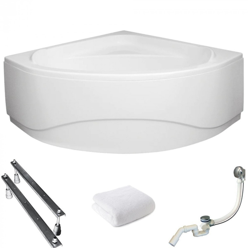 Luksusowa wanna narożna 140x140 Polimat - Komfort i styl w Twojej łazience!