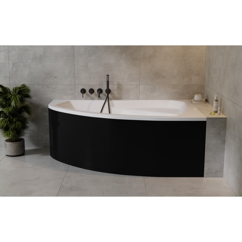 Elegancka Wanna Asymetryczna RIMA 130 L z Nowoczesnym Stelażem Typ W