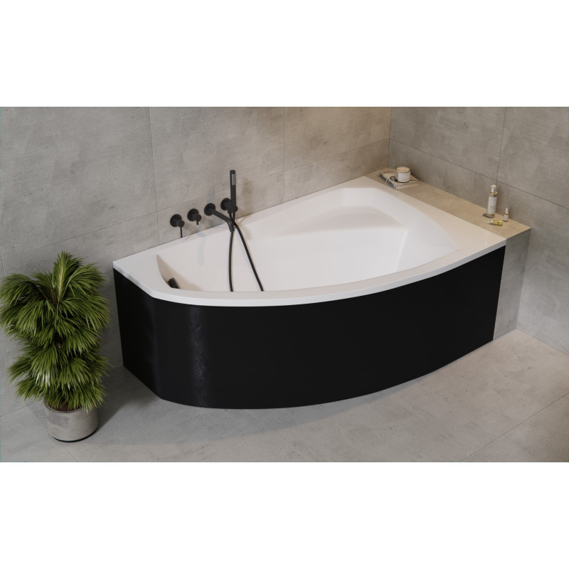 Elegancka Wanna Asymetryczna RIMA 130 L z Nowoczesnym Stelażem Typ W