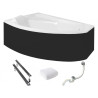 Besco Rima wanna 140x90 lewa akrylowa z obudową z nóżkami i syfonem