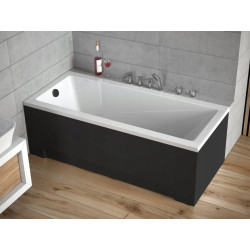 Besco Modern Wanna 160x70 Akrylowa z Obudową, Złotym Syfonem i Nóżkami