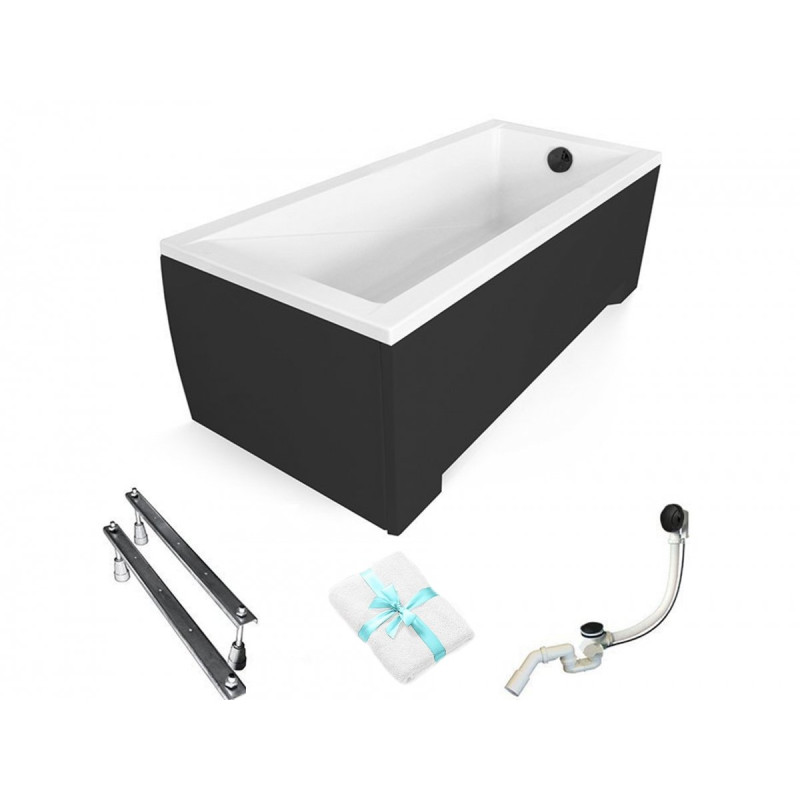 Besco Modern Wanna 170 cm akrylowa z obudową z nóżkami i syfonem