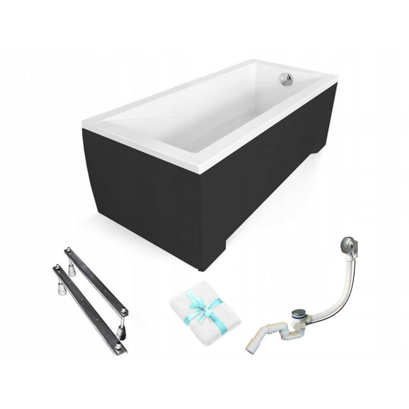 Besco Modern Model Wanna 170x75 Akrylowa z Obudową z Nóżkami i Syfonem