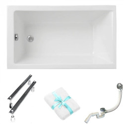 Stylowa wanna akrylowa 120x70 Capri z syfonem - elegancja i komfort kąpieli