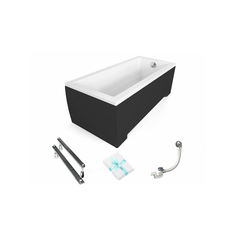 Elegancka Wanna MODERN 150 z Prostokątnym Stelażem - Komfort w Twojej Łazience