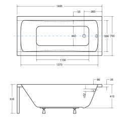 Relaks w Lux Wannie OPTIMA 150 - Idealna Prostokątna Wanna dla Twojego Domu!