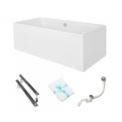 Elegancka Wanna Akrylowa Besco Optima 150x70 z Antybakteryjną Powłoką