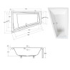 Besco Intima wanna z obudową 180x125 cm akrylowa z obudową