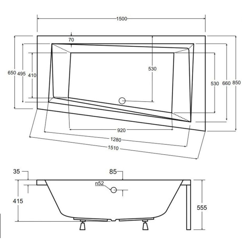 Besco Intima Wanna z Obudową 150x85 Akrylowa z Obudową