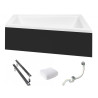 Elegancka Wanna Narożna Intima 150x85 Besco ze Syfonem - Komplet Montażowy Gratis!