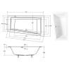 Asymetryczna Wanna Slim Intima 160L Lewa ze Stelażem