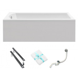 Elegancka Wanna SHEA 170 z Solidnym Stelażem Typ W w Zestawie