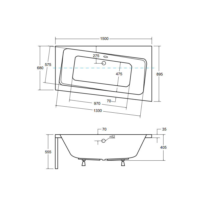 Besco Infinity wanna z obudową 150x90 akrylowa z obudową
