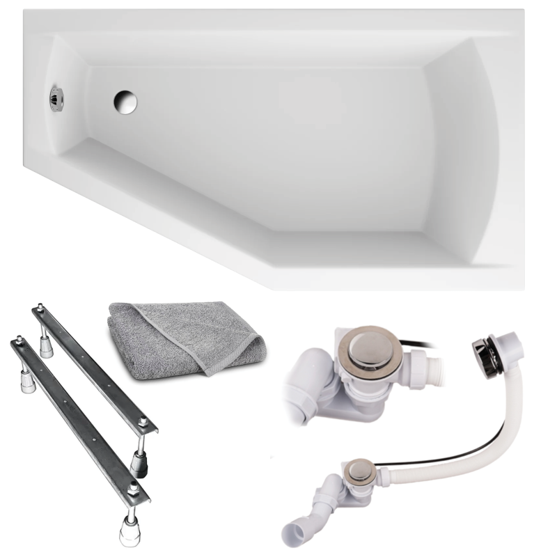 Elegancka Wanna Narożna Akrylowa SELENA 140x90 - Komfort i Styl dla Twojej Łazienki