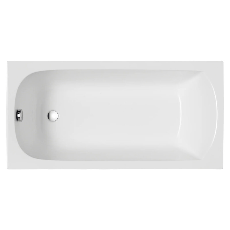 Nowoczesna Wanna Polimat CLASSIC SLIM 170x70 cm z Czarnym Syfonem