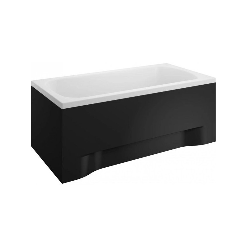 Elegancka Wanna Akrylowa 120x70 cm Classic z Czarną Obudową i Syfonem