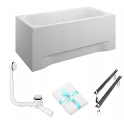 Elegancja i Komfort: Wanna Classic 120x70 z Białą Obudową i Syfonem