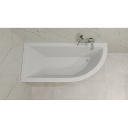 Elegancka Wanna Narożna Praktika 150x70 L z Syfonem i Nóżkami - Idealna do Twojej Łazienki!