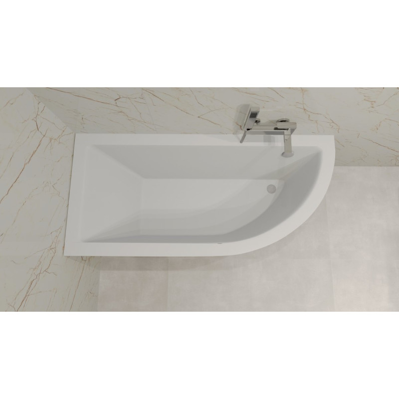 Elegancka Wanna Narożna Praktika 150x70 L z Syfonem i Nóżkami - Idealna do Twojej Łazienki!