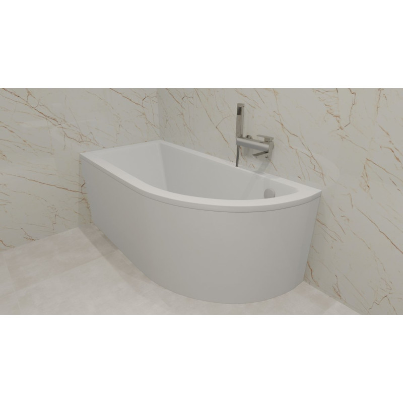Wanna narożna lewa 150x70 Besco z syfonem