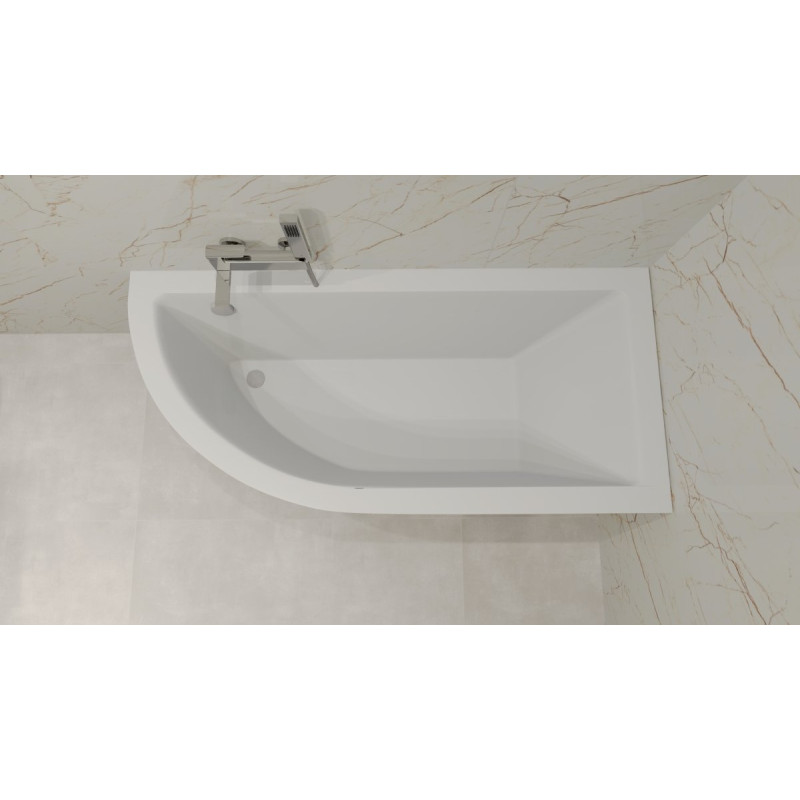 Przestronna wanna narożna Besco Praktika 150x70, idealna do małej łazienki!