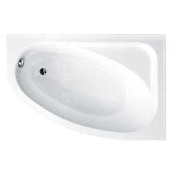 Wanna narożna Besco Cornea 140x80 prawa z syfonem