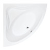 Wanna narożna Besco Mia 120x120 z syfonem chromowanym
