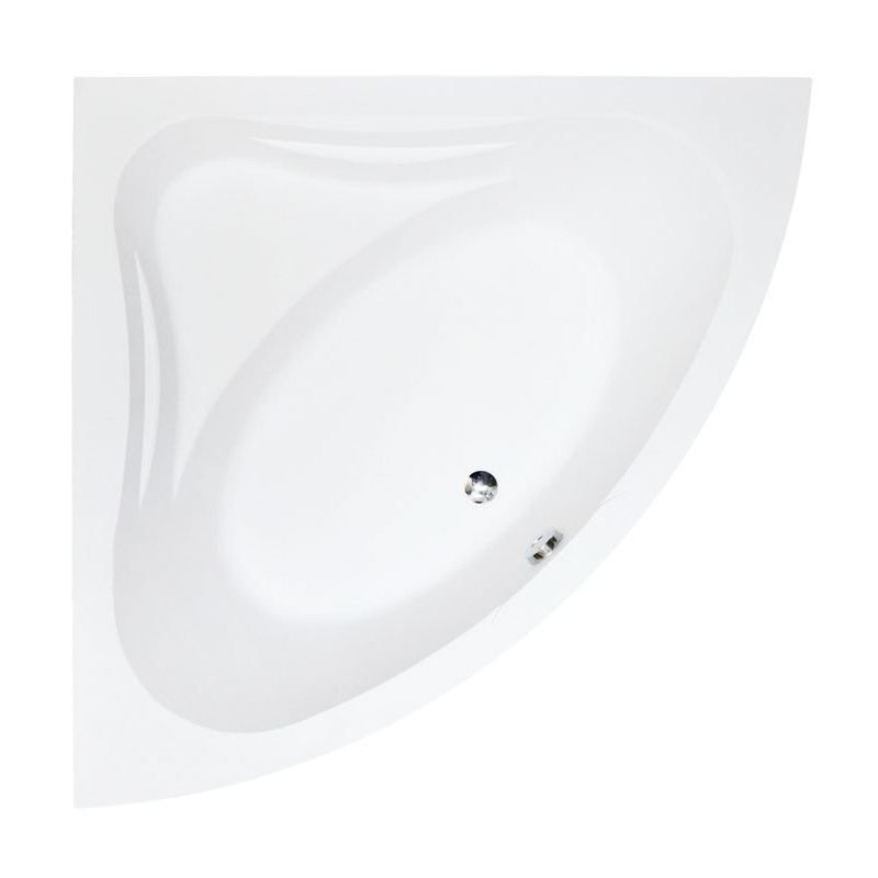 Stylowa Wanna Narożna Mia 120x120 od Besco - Chromowane Nogi + Gratis Syfon, Idealna do Twojej Łazienki!