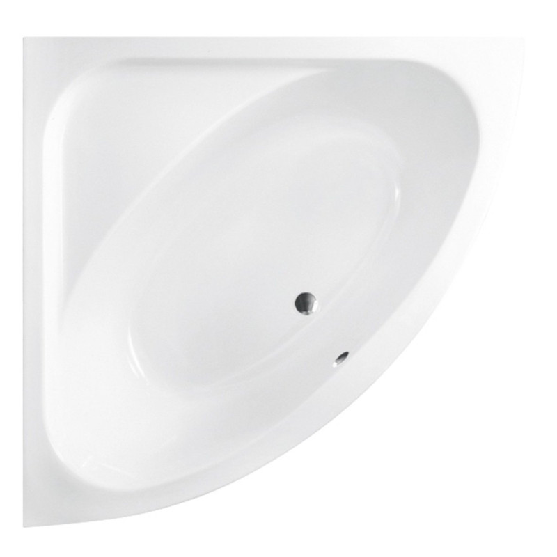 Elegancka Wanna Narożna Besco 148x148 z Chromowanym Syfonem i Nóżkami + Ręcznik Gratis