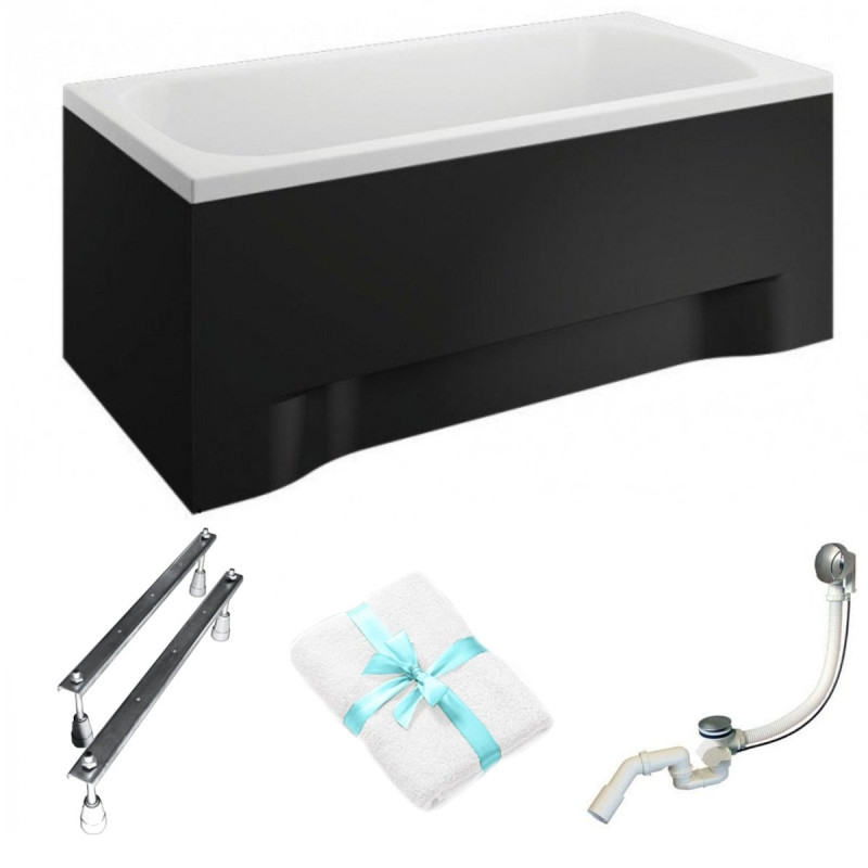Elegancka Wanna Akrylowa Polimat Classic 160x70 z Gratisowym Syfonem i Ręcznikiem