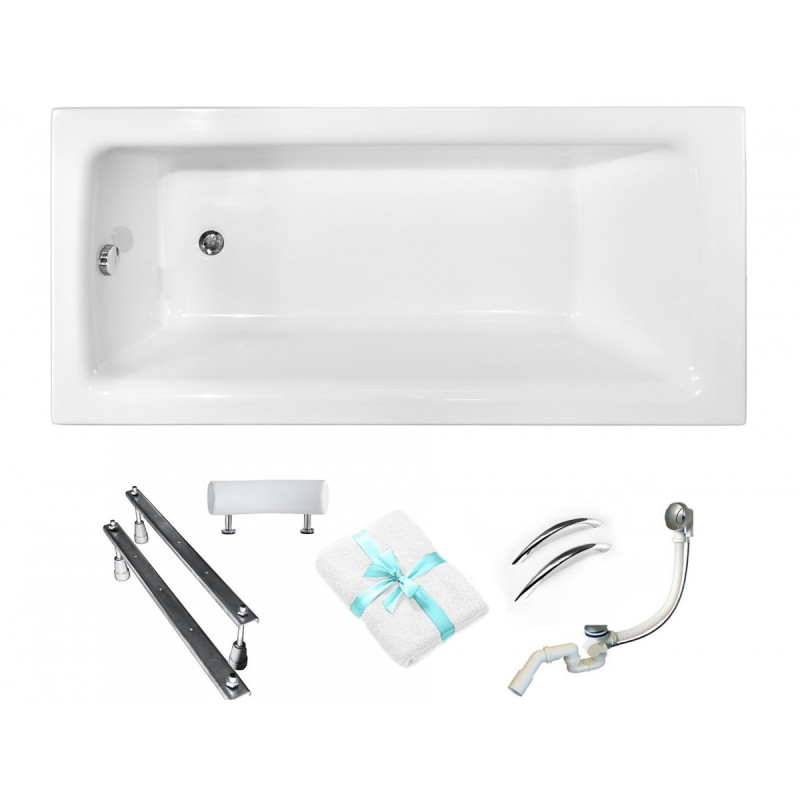 Luksusowa Wanna BESCO Talia 160x75 z Syfonem - Komfort i Styl w Twojej Łazience