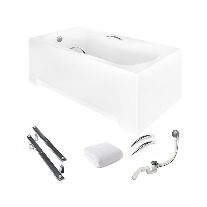 Komfortowa wanna Aria Plus 130x70 z obudową i akcesoriami Besco - Twoje domowe spa!