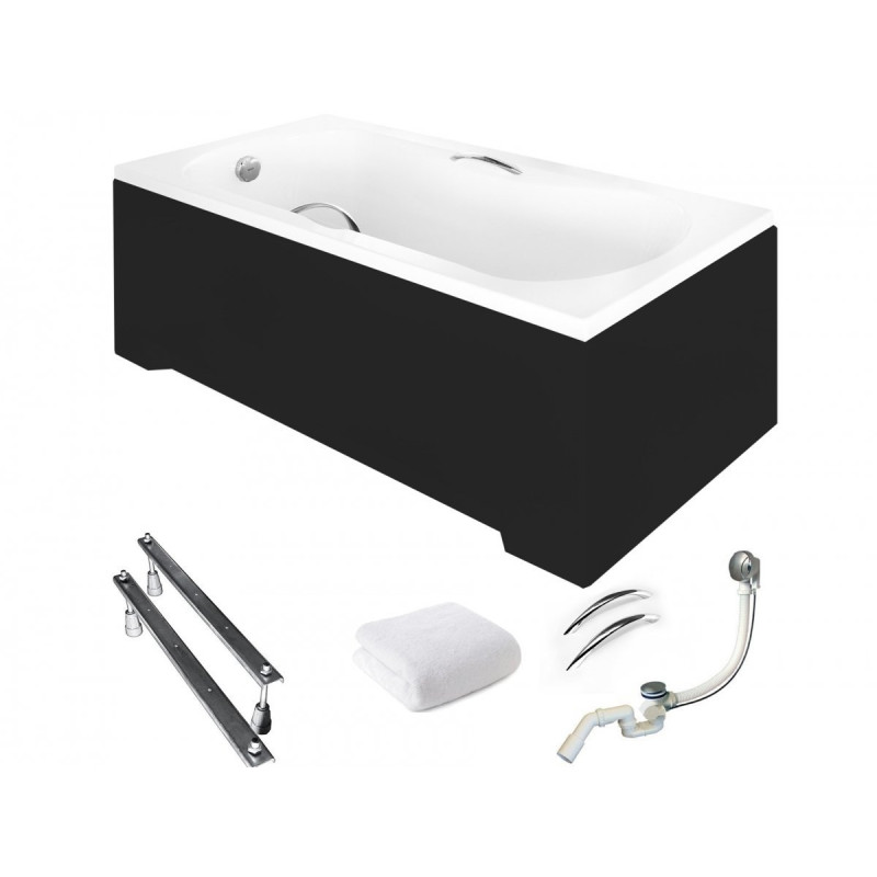 Elegancka Wanna Aria Plus 150x70 z Syfonem i Chromowanymi Nogami - Luksusowy Relaks w Twojej Łazience