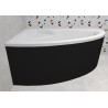 Elegancka Wanna Narożna Besco Natalia 150x100 Lewa z Czarną Obudową