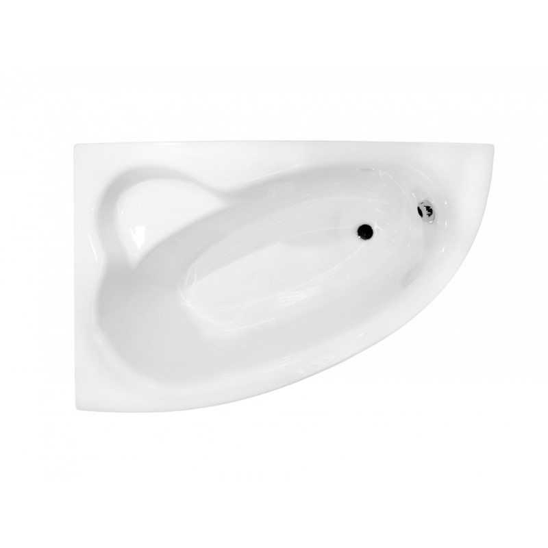 Elegancka Wanna Narożna Besco Natalia 150x100 Lewa z Czarną Obudową