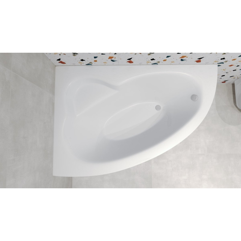 Wanna narożna lewa 150x100 z syfonem i nóżkami - Besco