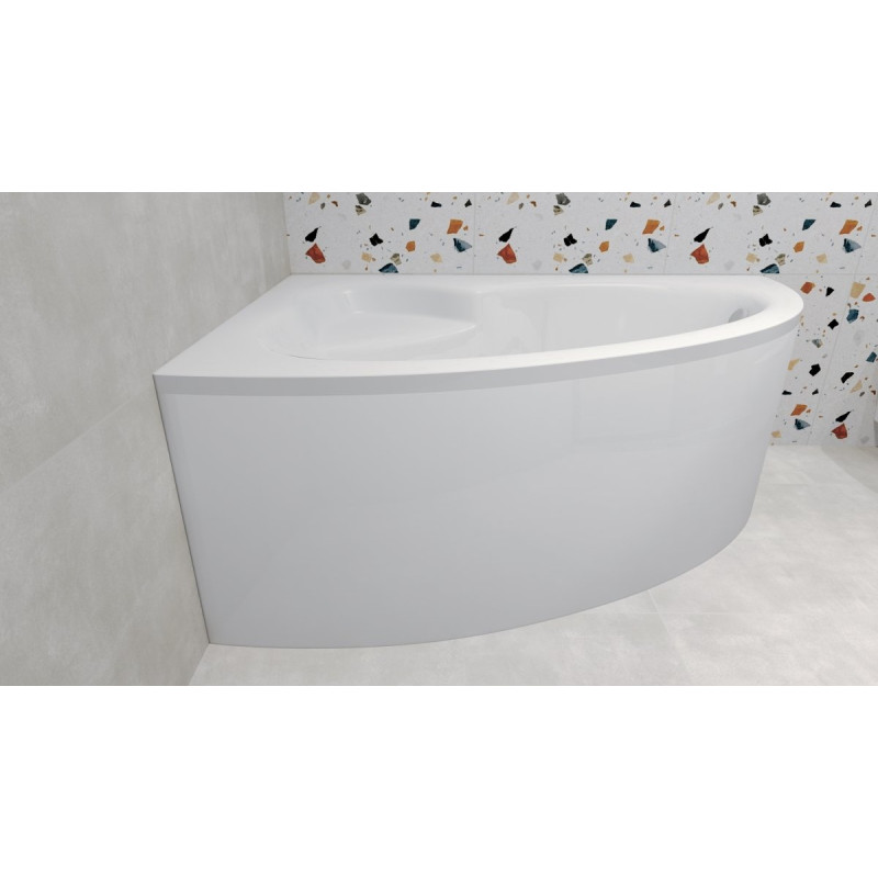 Stylowa Wanna Narożna Natalia 150x100 Lewa z Elegancką Białą Obudową Besco