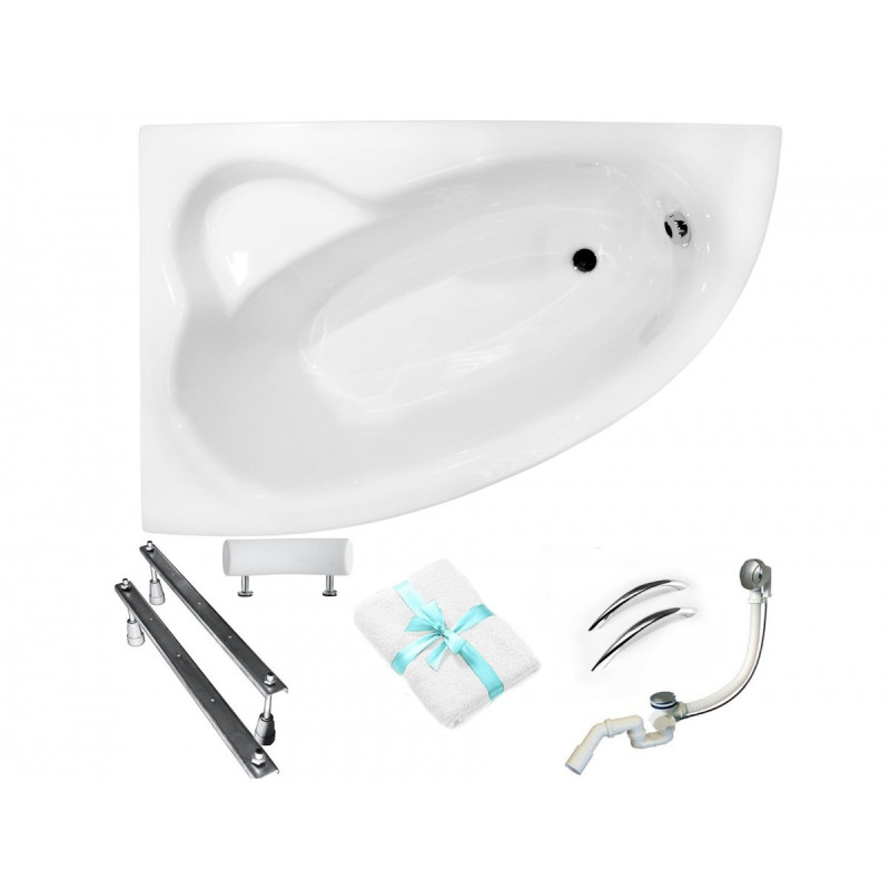 Ekskluzywna wanna narożna Natalia Premium 150x100 Lewa – komfort i styl w Twojej łazience